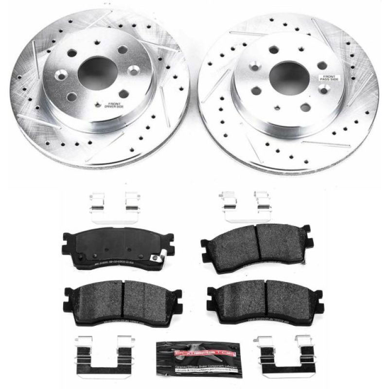 PowerStop k5902 | Power Stop 03-05 Kia Rio Front Z23 Evolution Sport Brake Kit; 2003-2005