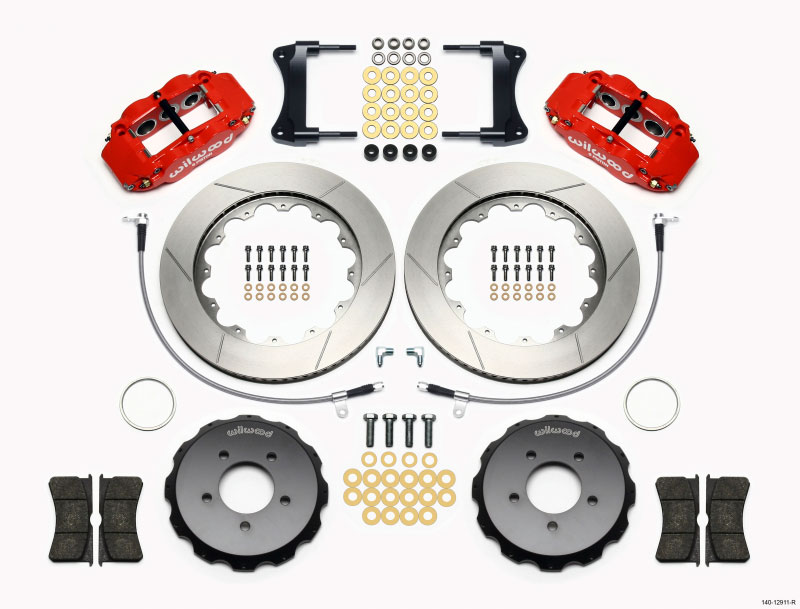 Wilwood 140-12911-r | Narrow Superlite 6R Front Hat Kit 14.00in Red 2005-Up Mazda Miata w/ Lines; 2005-2021