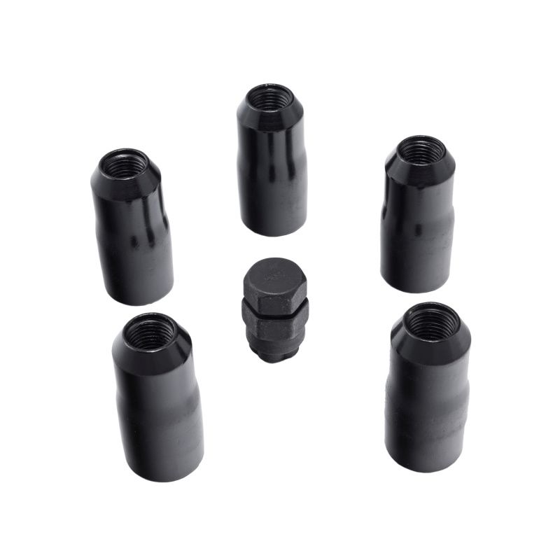 Rugged Ridge 1671534 | 18-20 Jeep Wrangler JL/JLU Black M14-1.5 Wheel Lock Nut Set w/Key; 2018-2024