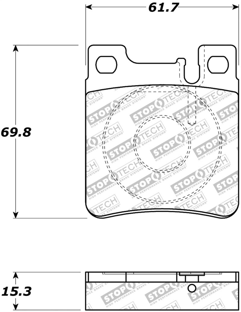 Stoptech 308.06030 | StopTech Street Brake Pads Mercedes-Benz SL600, Rear; 1994-2002