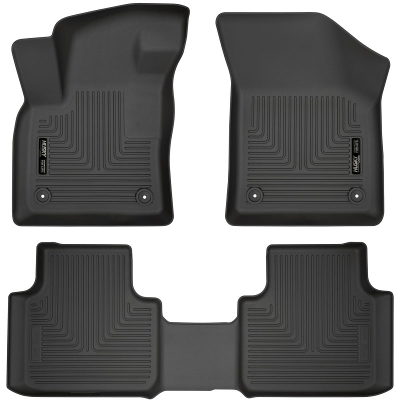 Husky Liners 95661 | 18-19 Volkswagen Atlas Weatherbeater Black Front & 2nd Seat Floor Liners; 2018-2022