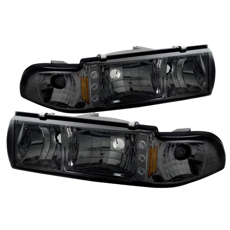 SPYDER 5031648 | xTune Chevrolet Impala 1PC LED Crystal Headlights - Smoke; 1991-1996