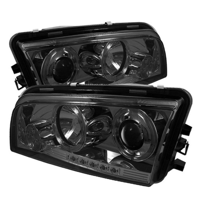 SPYDER 5009753 | Spyder Dodge Charger ( Non HID ) Halo LED ( Replaceable LEDs ) Projector Headlights - Smoke - (PRO-YD-DCH05-LED-SM); 2006-2010