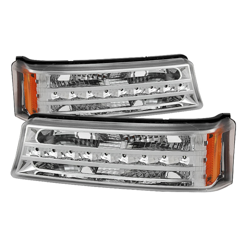 SPYDER 9027499 | Xtune Chevy Silverado 03-06 / Avalanche 02-06 LED Bumper Lights Chrome CBL-JH-CS03-LED-C; 2003-2006