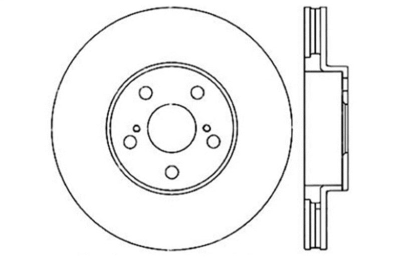 Stoptech 127.44114L | StopTech Pontiac Vibe Sport Drilled/Slotted Rotor, Front Left; 2003-2008