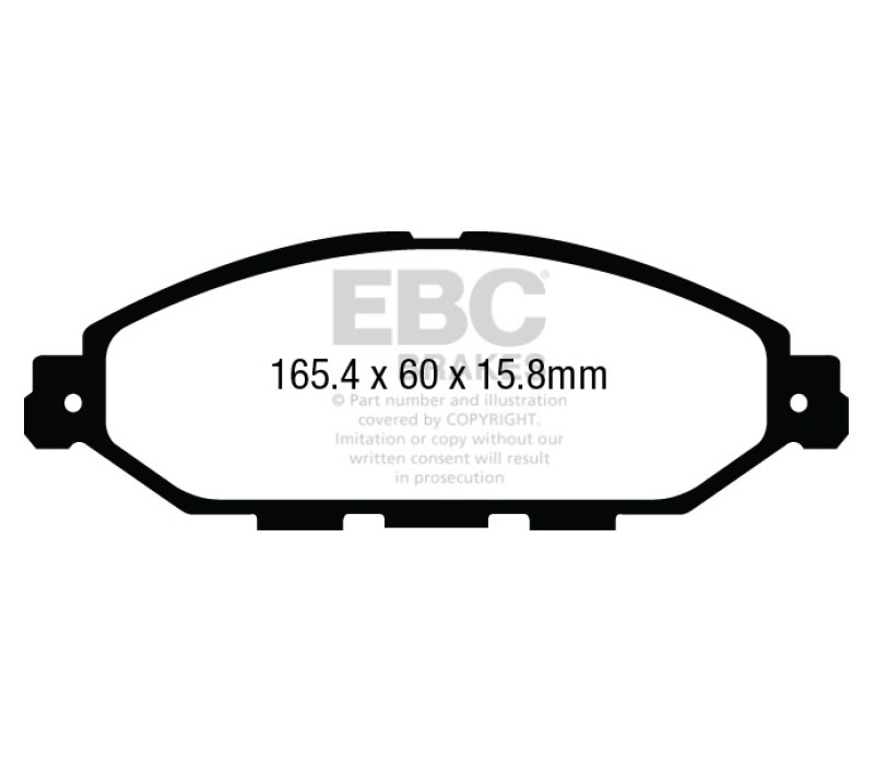 EBC dp23010 | 12-13 Infiniti JX35 3.5 Greenstuff Front Brake Pads