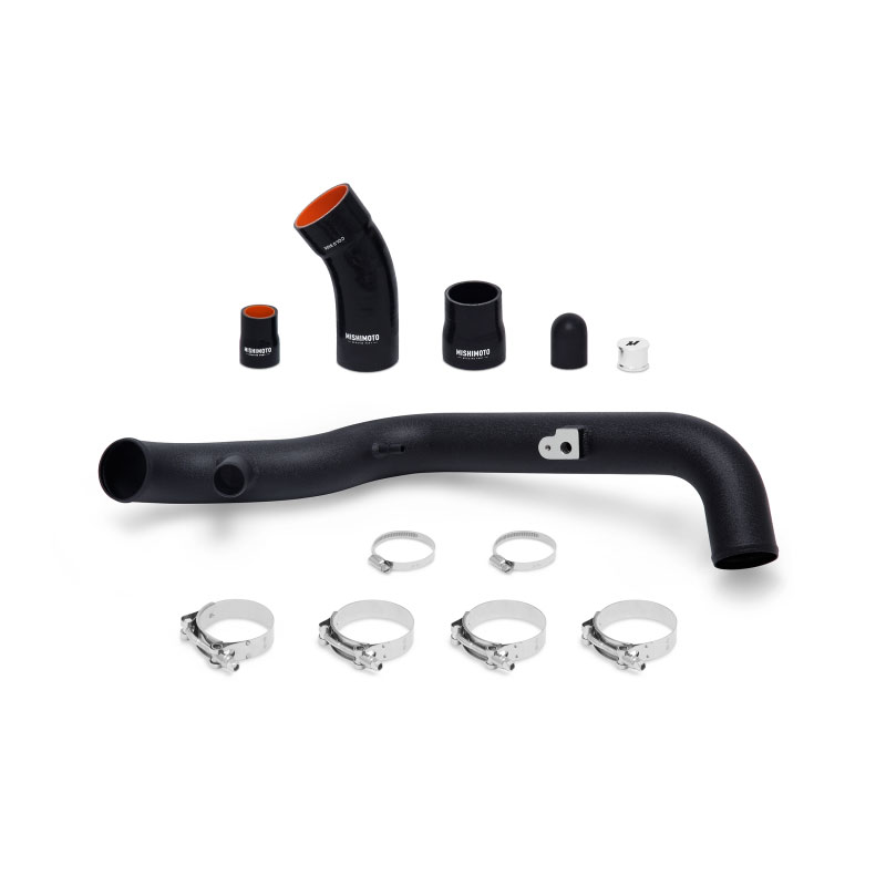 Mishimoto mmicp-fist-14hwbk | 2014+ Ford Fiesta ST Hot-Side Intercooler Pipe Kit - Wrinkle Black; 2014-2020