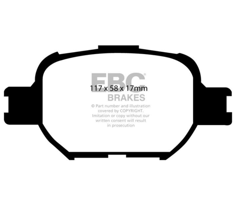 EBC dp41325r | 04-10 Scion TC 2.4 Yellowstuff Front Brake Pads; 2004-2010