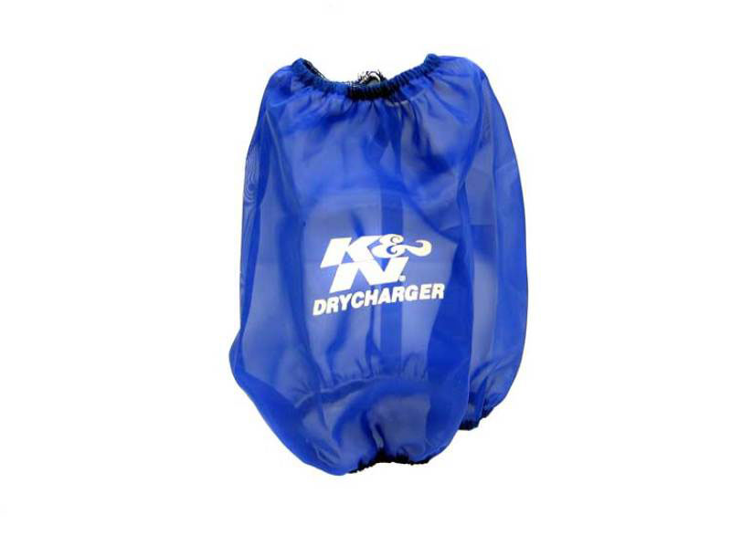 K&N Engineering rf1020dl | K&N Blue Drycharger Round Tapered Air Filter Wrap 5.875in Top ID / 7.5in Base ID / 8.5in Height