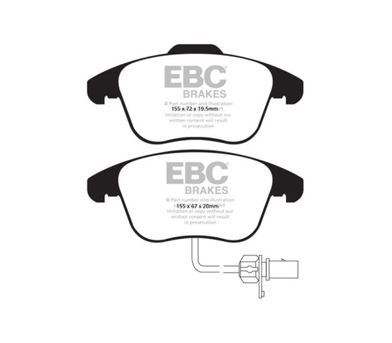 EBC ud1535 | 10+ Audi A5 2.0 Turbo Ultimax2 Front Brake Pads; 2010-2023