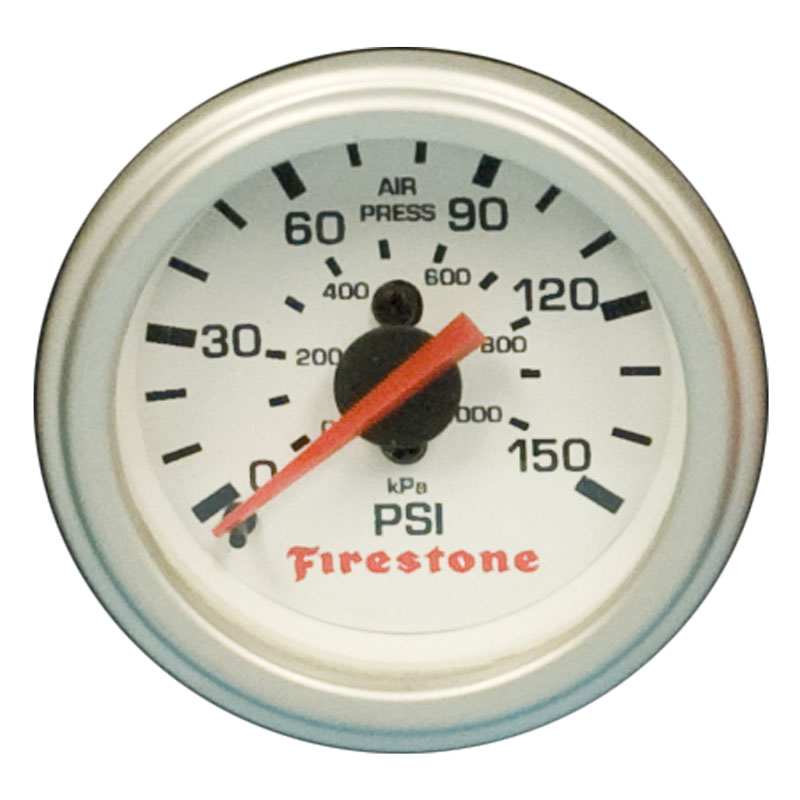 Firestone 9181 | Replacement Single Pressure Gauge - White Face (For PN 2225 / 2229 / 2196) (WR17609181)