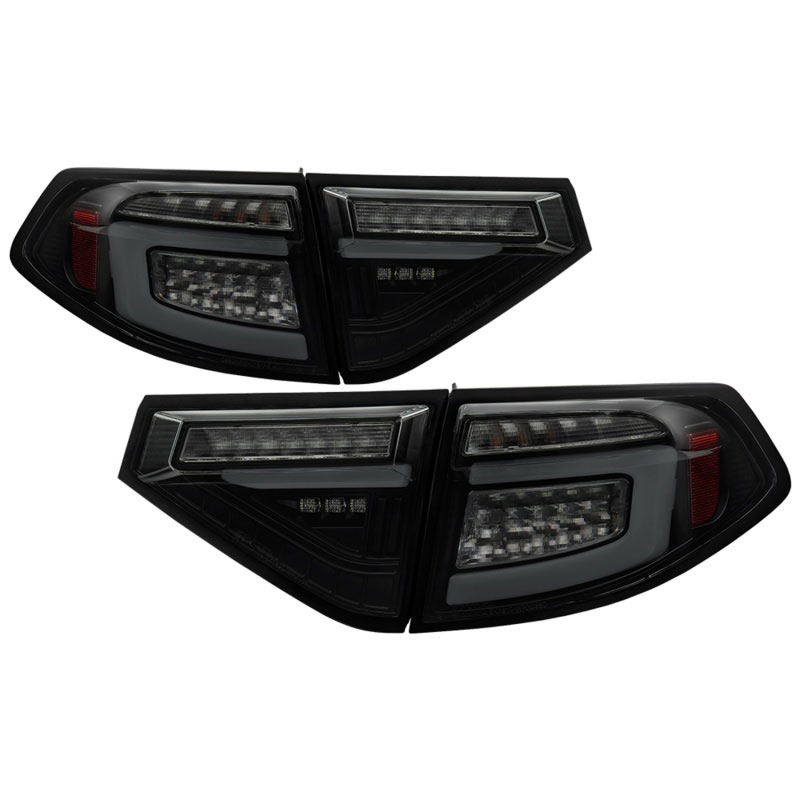 SPYDER 5086747 | Spyder 08-14 Subara Impreza WRX Hatchback LED Tail Lights Seq Signal Blk Smoke ALT-YD-SI085D-SEQ-BSM; 2008-2014