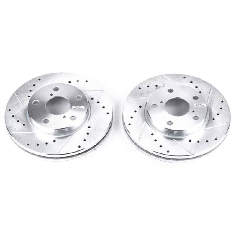 PowerStop jbr714xpr | Power Stop 92-98 Lexus SC300 Front Evolution Drilled & Slotted Rotors - Pair; 1992-1998