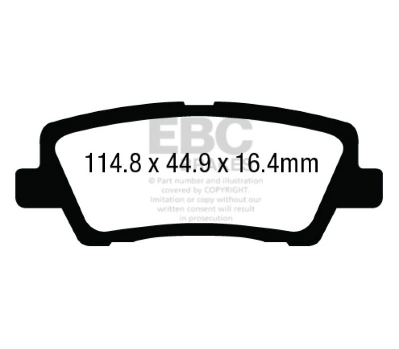 EBC ud1659 | 12+ Cadillac ATS 2.0 Turbo Ultimax2 Rear Brake Pads; 2012-2023