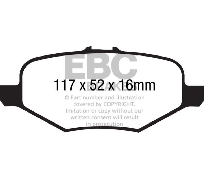 EBC ud1612 | 13+ Ford Explorer 3.5 Twin Turbo 4WD Ultimax2 Rear Brake Pads; 2013-2023