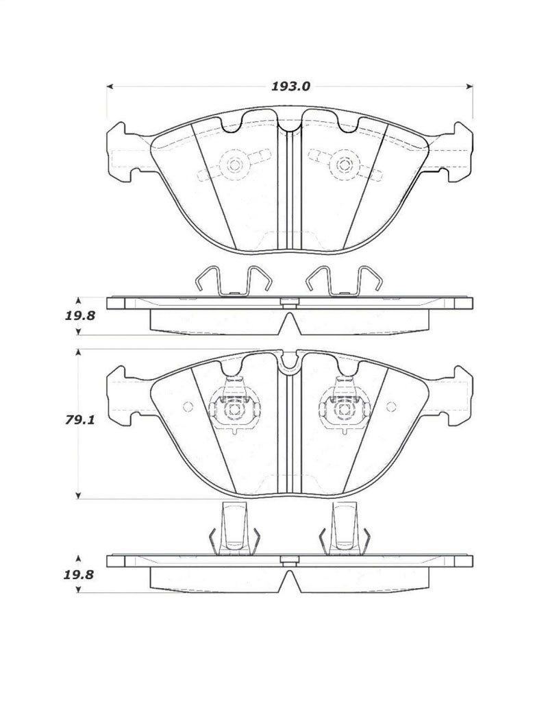 Stoptech 308.11510 | StopTech Street Brake Pads BMW M6, Front; 2006-2011