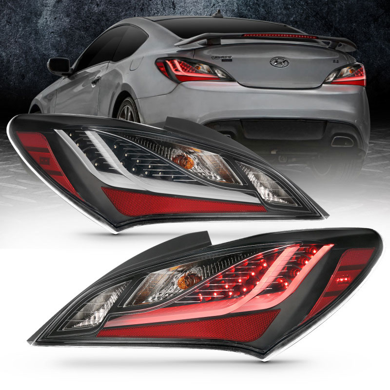 ANZO 321347 | 10-13 Hyundai Genesis 2DR LED Taillights Smoke; 2010-2013