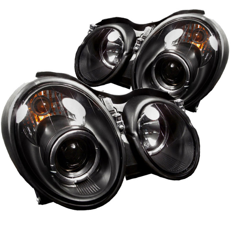 SPYDER 5011176 | Spyder Mercedes Benz Clk Halo Projector Headlights - Black - (PRO-YD-MBCLK98-HL-BK); 1998-2002