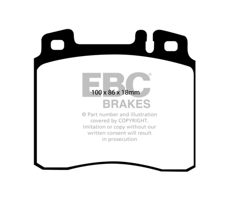 EBC dp2963 | 98-99 Mercedes-Benz CL500 5.0 Greenstuff Front Brake Pads; 1998-1999