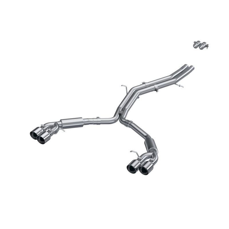 MBRP s4607304 | 18-21 Audi S5 Coupe/S4 Sedan T304 SS 2.5in Cat-Back Quad Rear Exit Exhaust - SS Tips; 2018-2022