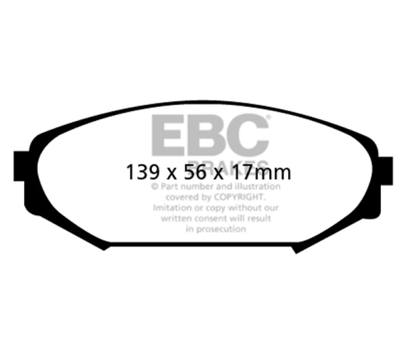 EBC dp41311r | 00-02 Acura MDX 3.5 Yellowstuff Front Brake Pads; 2000-2002