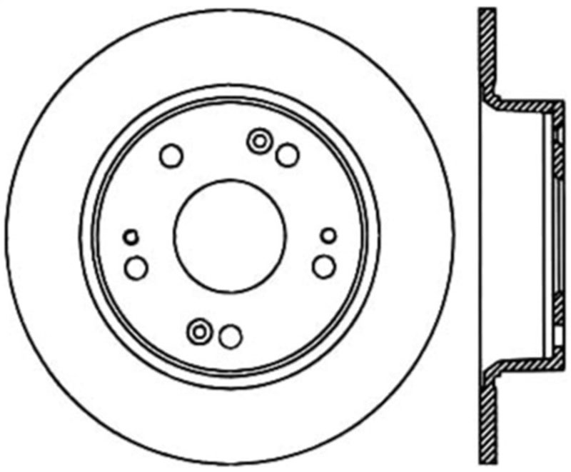 Stoptech 120.40068CRY | StopTech Acura TSX Premium Cryostop Rotor, Rear; 2009-2014