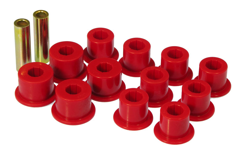 Prothane 14-1003 | 86.5-97 Nissan Hardbody 2wd Spring & Shackle Bushings - Red; 1986-1997