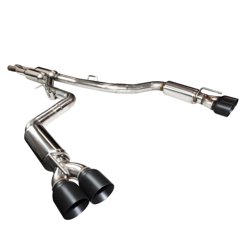 Kooks Headers 31634310 | KOOKS Dodge Challenger Hellcat Competition Cat-Back Exhaust with Black Tips; 2015-2017