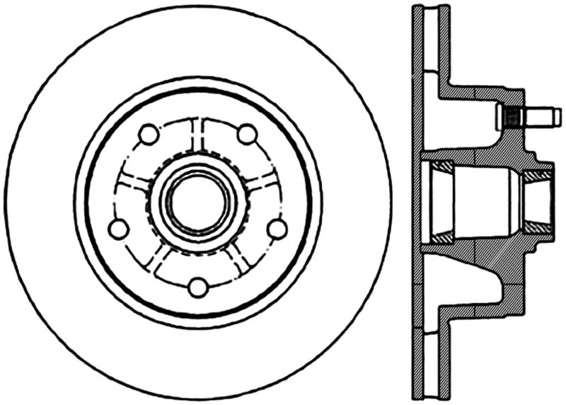 Stoptech 127.62000L | StopTech Pontiac LeMans Sport Drilled/Slotted Rotor, Front Left; 1969-1972