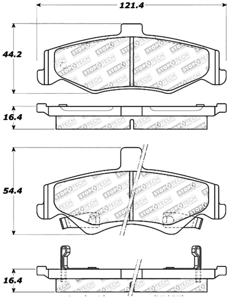 Stoptech 309.07500 | StopTech Sport Brake Pads Pontiac Firebird, Rear; 1998-2002