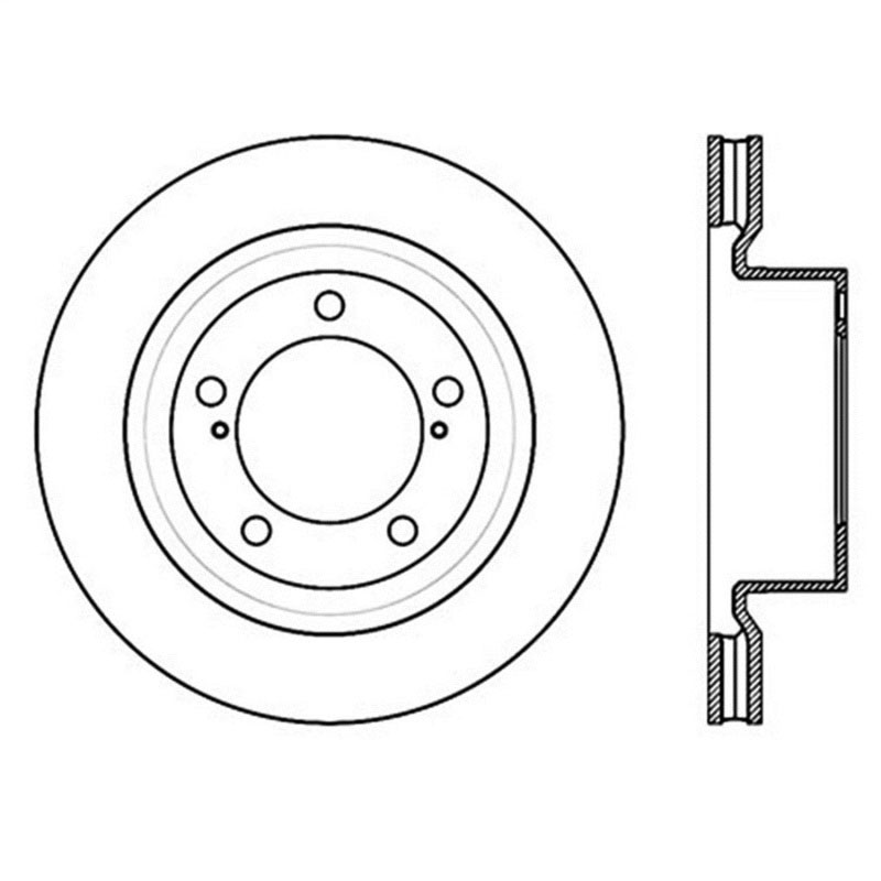 Stoptech 127.44156L | StopTech Toyota Tundra Sport Drilled/Slotted Rotor, Front Left; 2007-2017