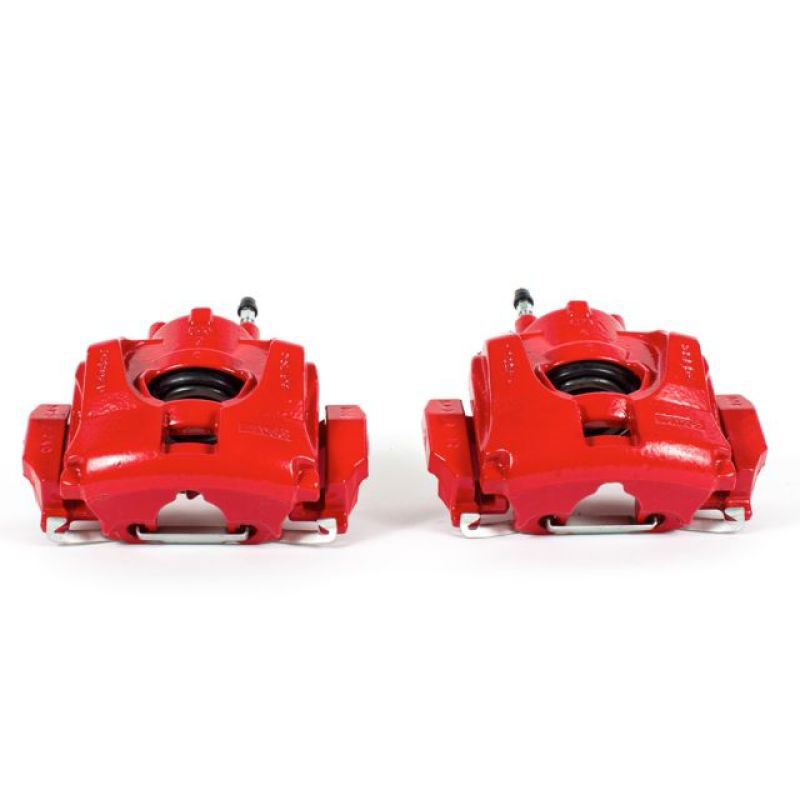 PowerStop s5474 | Power Stop 13-17 Ford Fusion Front Red Calipers w/Brackets - Pair; 2013-2017