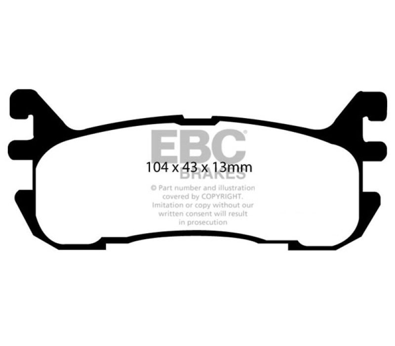 EBC dp21003 | 97-02 Ford Escort 2.0 Greenstuff Rear Brake Pads; 1997-2002