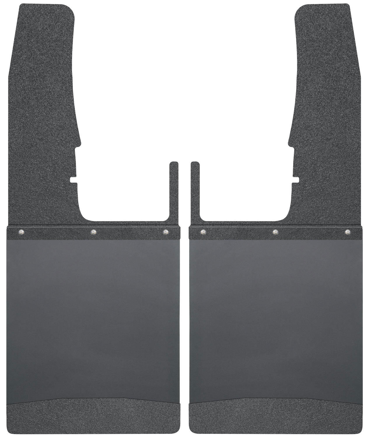 Husky Liners 17103 | Kick Back Mud Flaps Front 12 Wide - Black Top and Black Weight Dodge Ram Truck; 2011-2018