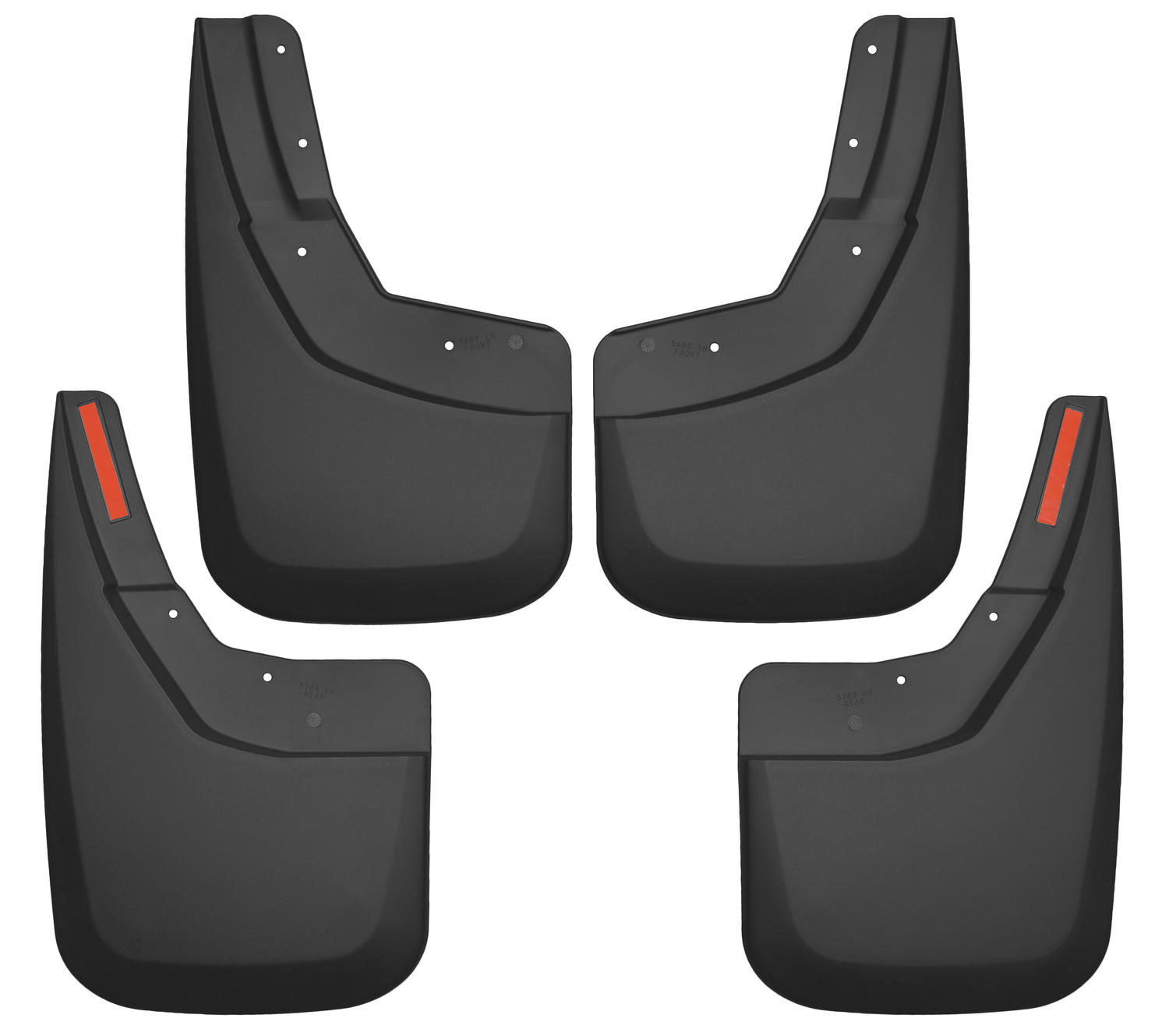 Husky Liners 56886 | Custom Mud Guards Front and Rear Mud Guard Set Chevrolet Silverado; 2014-2018