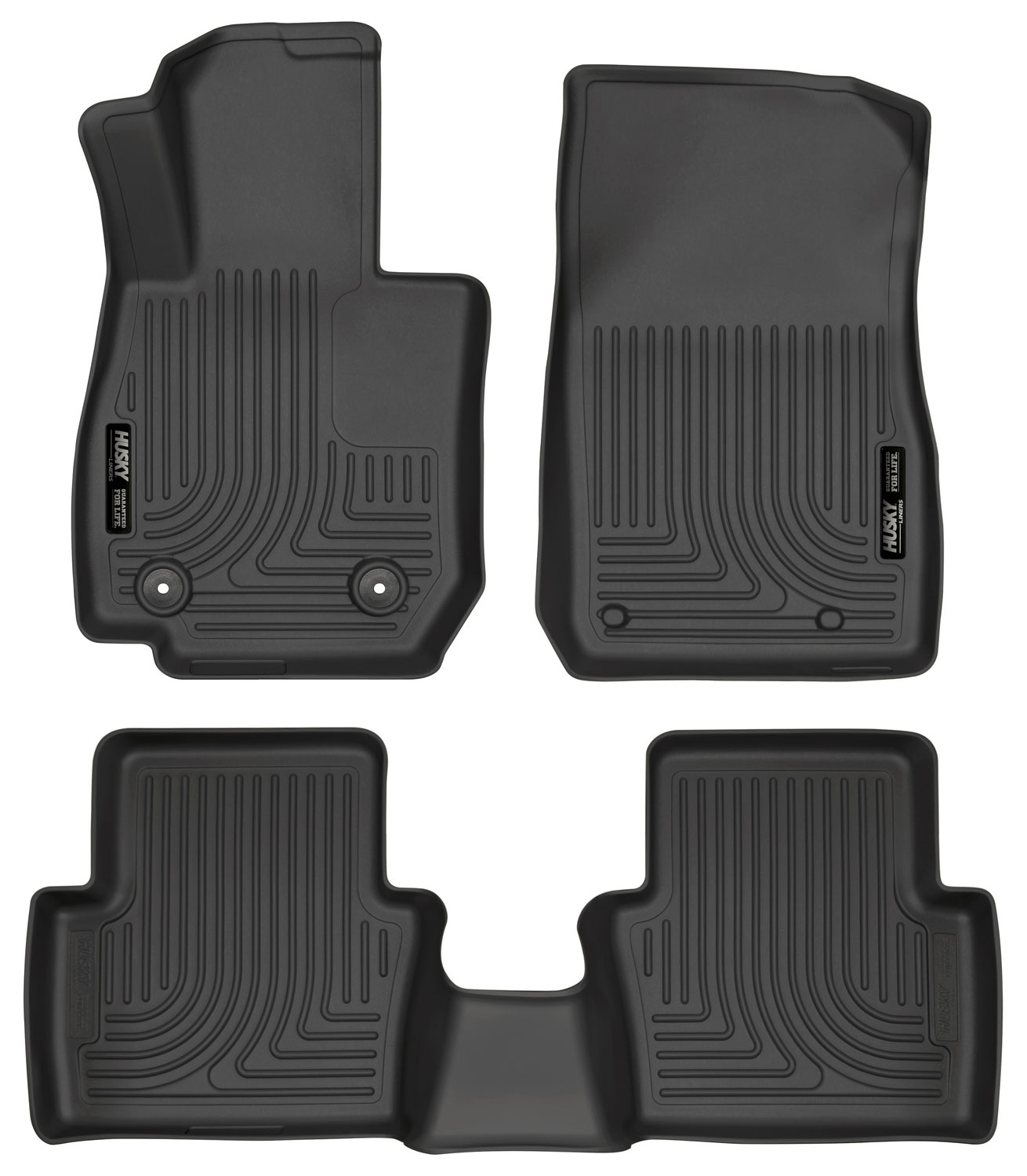 Husky Liners 96701 | Weatherbeater Series Front & 2nd Seat Floor Liners Mazda 3; 2016-2017