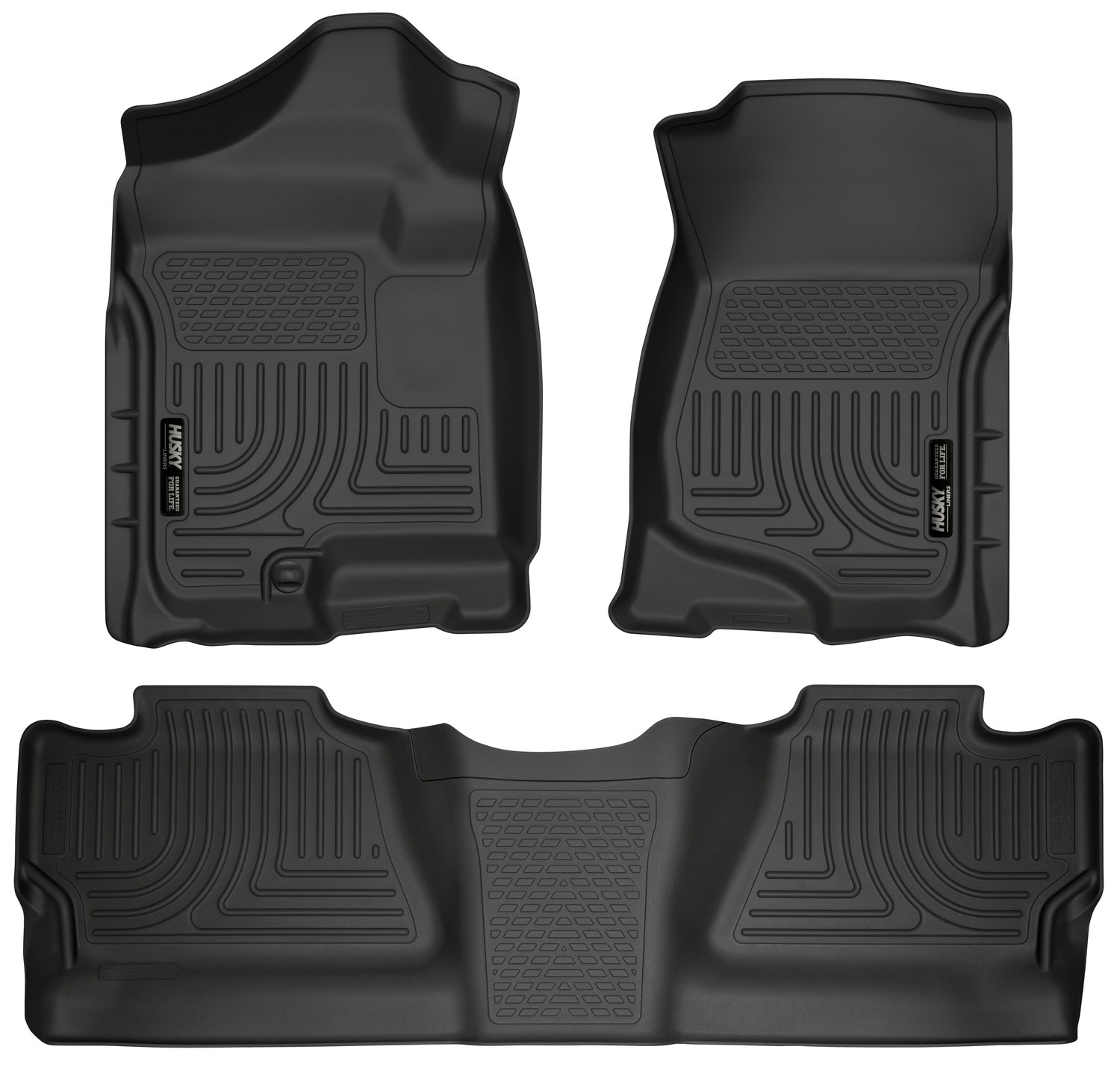 Husky Liners 98201 | Weatherbeater Series Front & 2nd Seat Floor Liners (Footwell Coverage) Chevrolet Silverado; 2008-2013