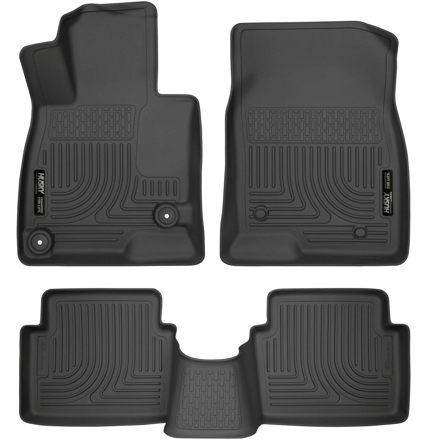 Husky Liners 98651 | Weatherbeater Series Front & 2nd Seat Floor Liners Mazda 3; 2014-2018