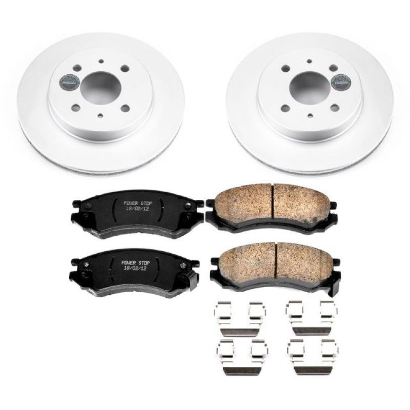 PowerStop crk1515 | Power Stop 91-92 Saturn SC Front Z17 Evolution Geomet Coated Brake Kit; 1991-1992