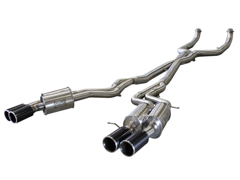 aFe 49-36317-C | MACHForce XP Exhaust 304SS Cat-Back w/ Carbon Fiber Tips 12-13 BMW M5 (F10) V8 4.4L (tt); 2012-2013