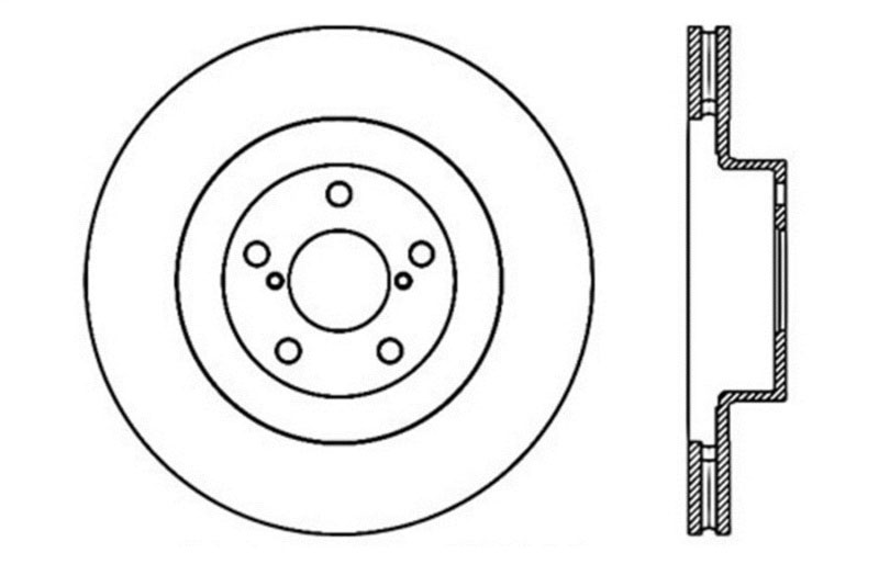 Stoptech 127.47018R | StopTech Subaru Forester Sport Drilled/Slotted Rotor, Front Right; 2003-2008