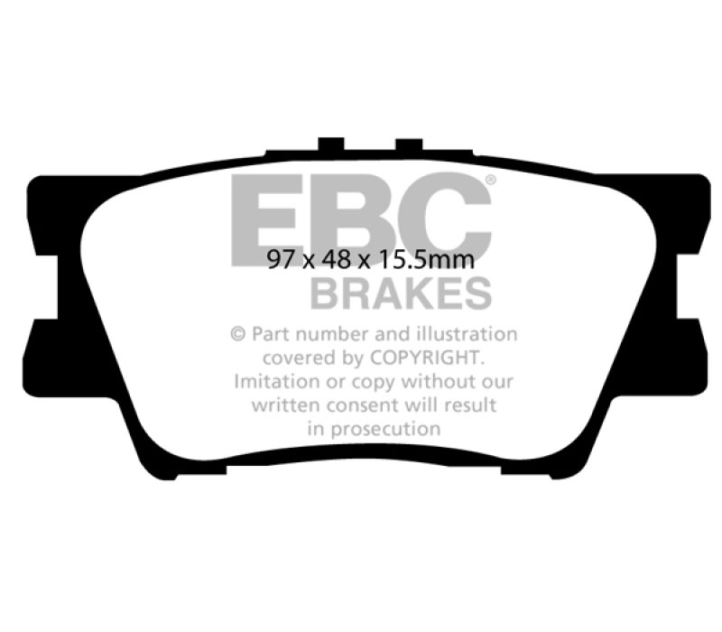 EBC ud1212 | 13+ Lexus ES300h 2.5 Hybrid Ultimax2 Rear Brake Pads