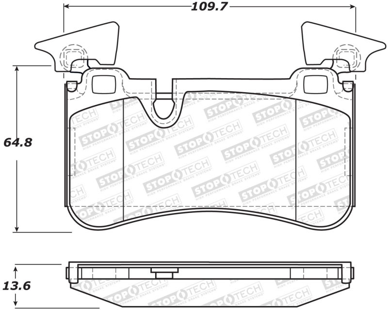 Stoptech 308.13730 | StopTech Street Brake Pads Mercedes-Benz C63 AMG, Rear; 2008-2013