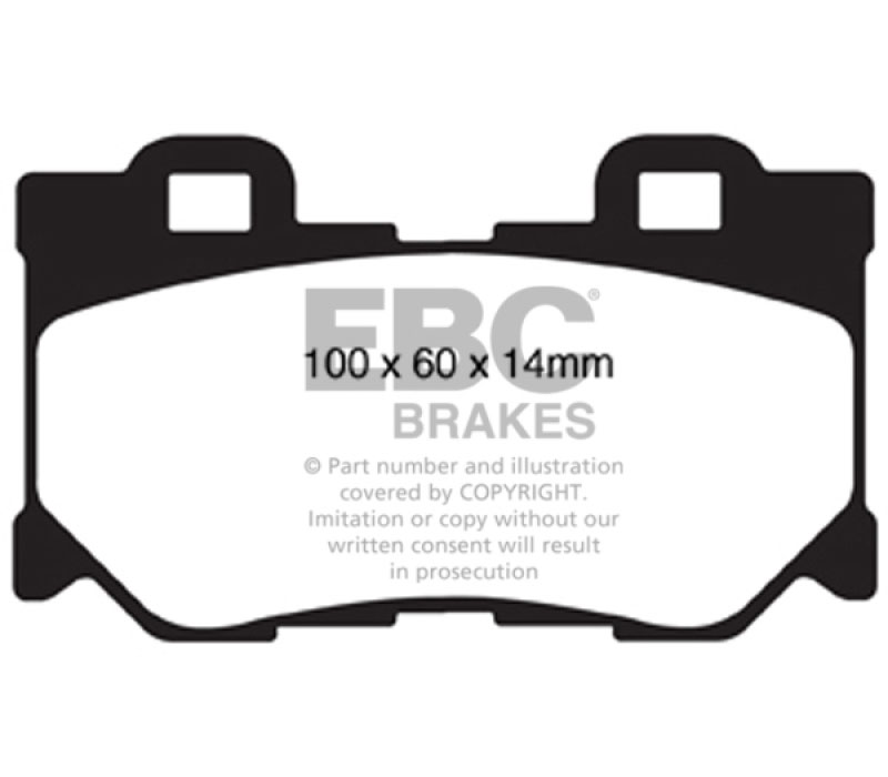 EBC dp41824r | 08-13 Infiniti FX50 5.0 Yellowstuff Rear Brake Pads; 2008-2013