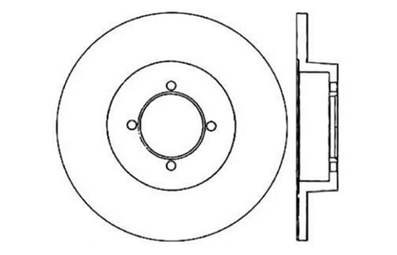 Stoptech 127.42011L | StopTech Nissan 240Z Sport Drilled/Slotted Rotor, Front Left; 1970-1973