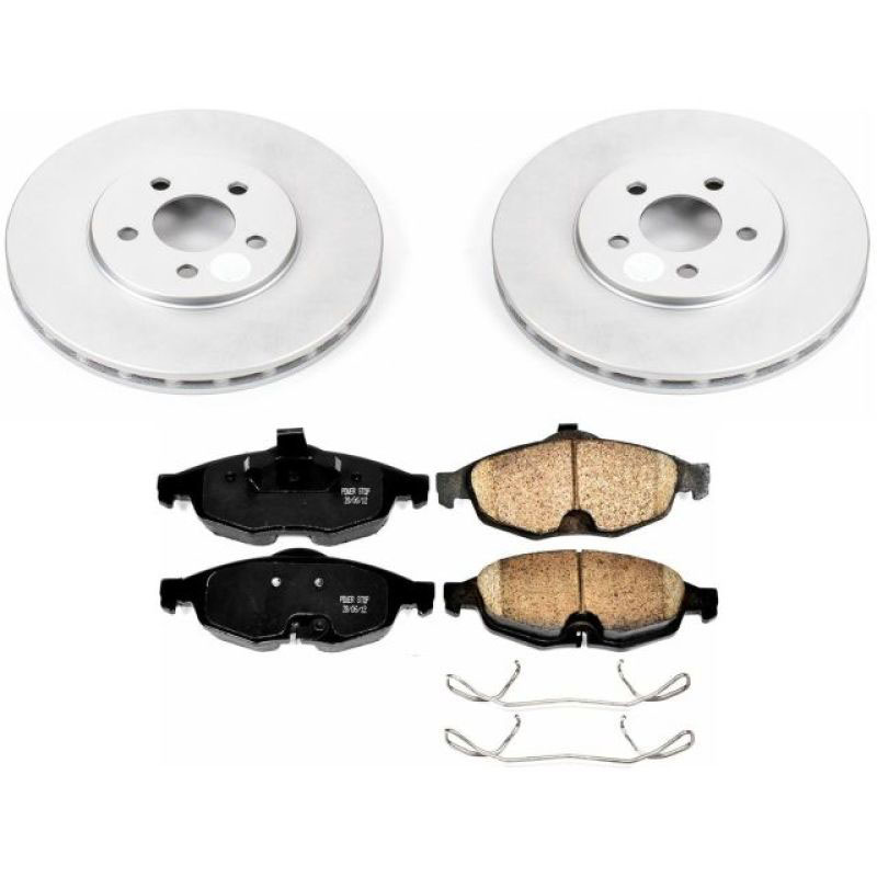 PowerStop crk1684 | Power Stop 01-06 Chrysler Sebring Front Z17 Evolution Geomet Coated Brake Kit; 2001-2006