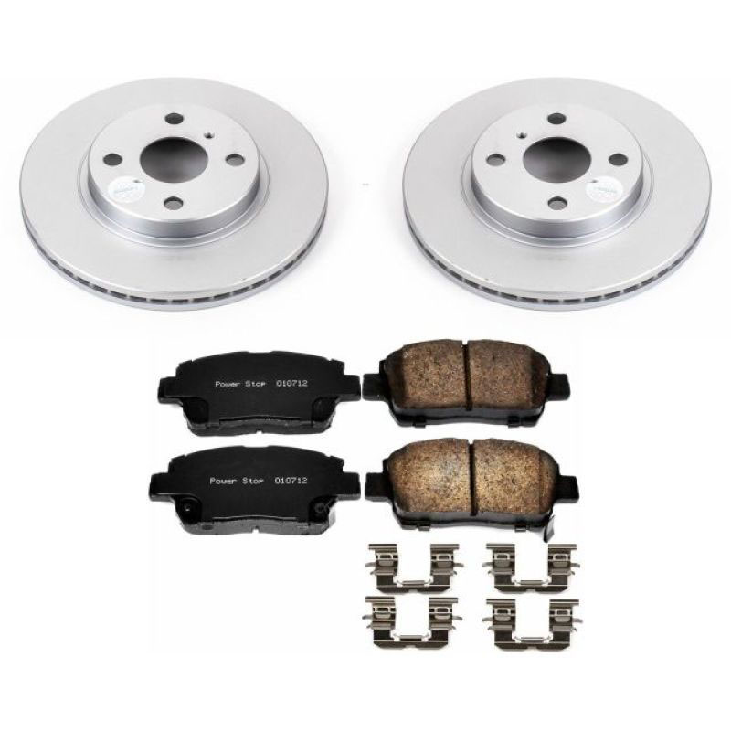 PowerStop crk109 | Power Stop 04-06 Scion xA Front Z17 Evolution Geomet Coated Brake Kit; 2004-2006