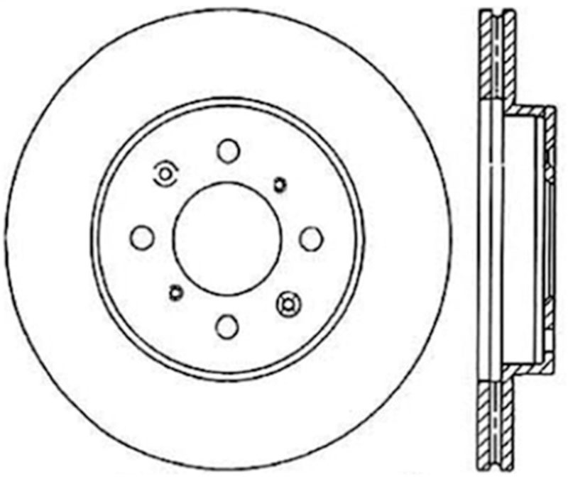 Stoptech 120.40021CRY | StopTech Honda Civic Premium Cryostop Rotor, Front; 1990-2005