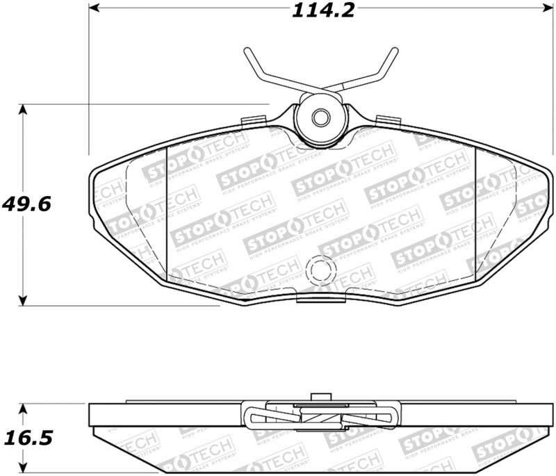 Stoptech 308.08060 | StopTech Street Brake Pads Dodge Viper, Rear; 2001-2002