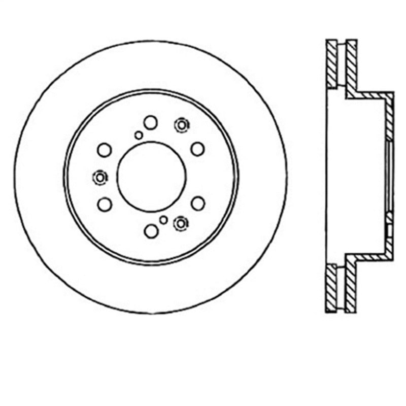 Stoptech 126.66057SL | StopTech Cadillac XTS Sport Slotted Brake Rotor, Front Left; 2013-2016